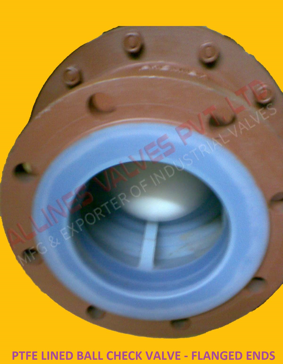 PTFE LINED Y-GLOBE VALVE